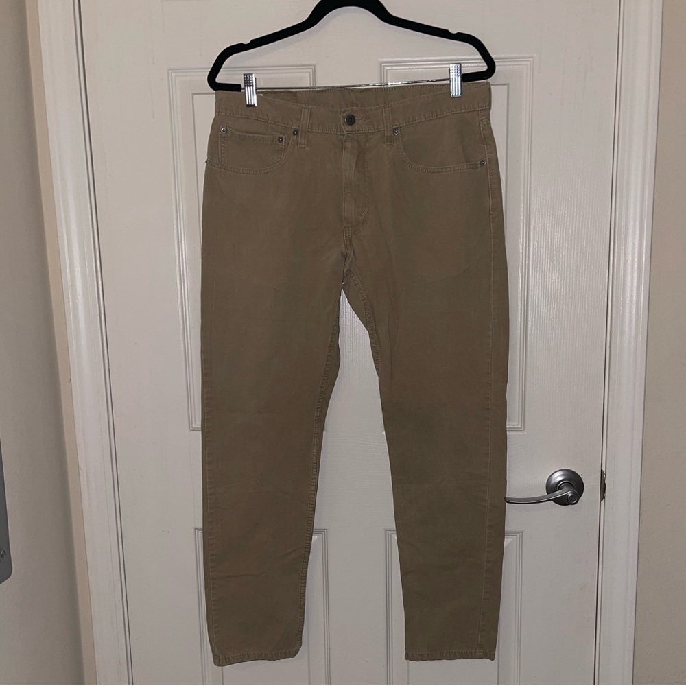 Levi’s Mens 512 Jeans in Khaki - 34x32